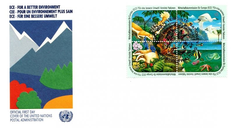 United Nations Vienna, Worldwide First Day Cover, Maritime, Animals, Birds