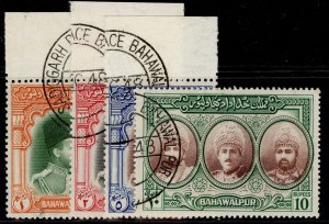 PAKISTAN - Bahawalpur GVI SG35-38, 1948 complete set, FINE USED. Cat £130.