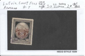 Latvia: Court Fee, Barefoot #7, used (56157)