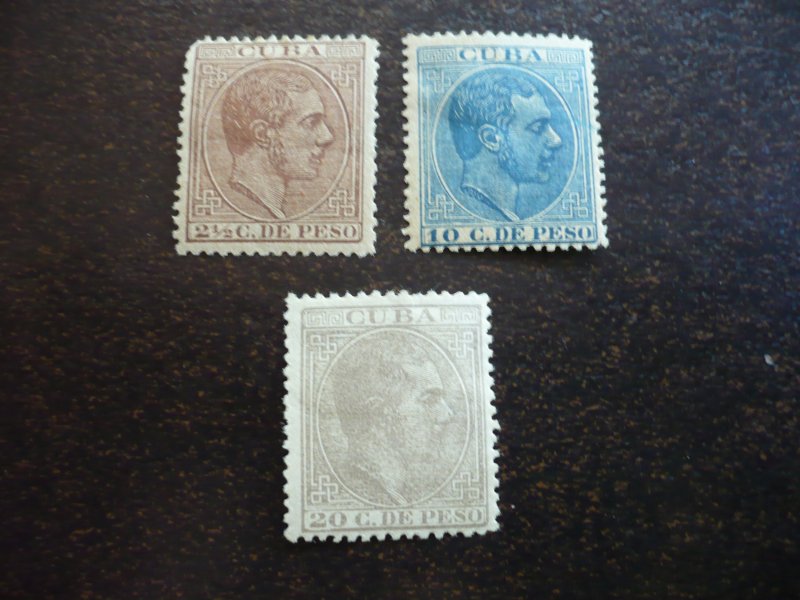 Stamps - Cuba - Scott# 129-131 - Mint Hinged Set of 3 Stamps