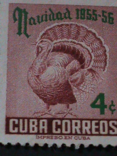 ​CUBA 1955-SC#548 CHRISTMAS'55-TURKEY-MH-VF-69 YEARS OLD STAMP HARD TO FIND