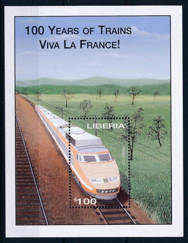 [62153] Liberia 2001 Railway Train Eisenbahn Chemin de Fer Souvenir Sheet MNH