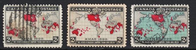 Canada - 1898 Map stamp lot Sc# 85/86  (8783)