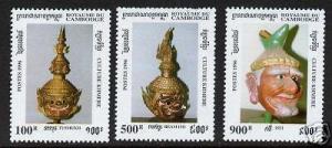 Cambodia 1504-6 MNH - Art, Artifacts, Khmer Culture