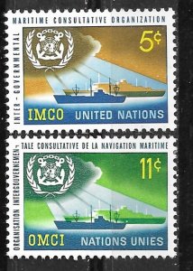 UN-NY # 123-24  Maritime Organization     (2)  Mint NH