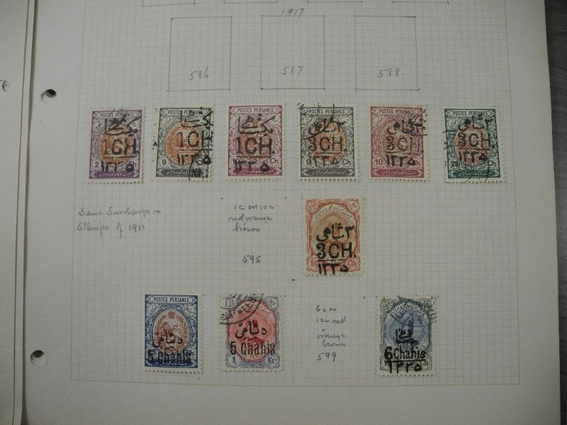 PERSIA, Excellent Stamp Collection hinged on pages