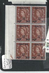 QATAR   (PP1403B)  ON GB QEII  SG 5 PL1  BL OF 6  MNH