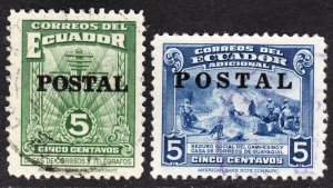 Ecuador Scott 534-35 complete set F to VF used.  FREE...