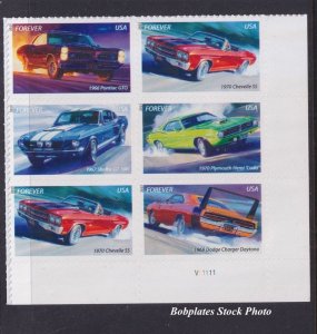 BOBPLATES #4743-8 Muscle Cars Plate Block of 6 VF MNH ~ See Details for #s/Pos