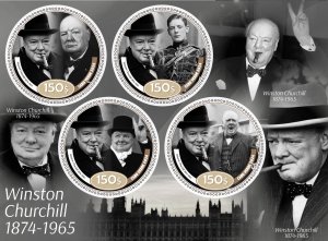 Stamps.Winston Churchill 2024 year 1+1 sheets perforated