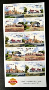 Australia : 2013 Historic Railway Stations,  $6 Booklet, MNH