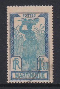 Martinique #97 used 1930 girl bearing pineapple 1.50fr