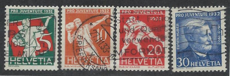 SWITZERLAND SC# B61-4 F-VF U 1932