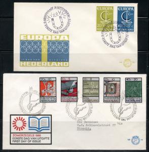 NETHERLANDS LOT OF 12 FIRST DAY COVERS  AS SHOWN