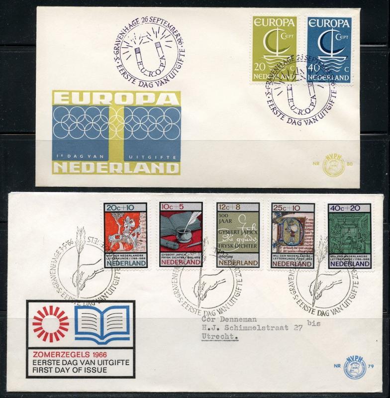 NETHERLANDS LOT OF 12 FIRST DAY COVERS  AS SHOWN