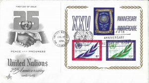 1970 FDC, #212 (NY), 25th Anniversary S/S, Art Craft