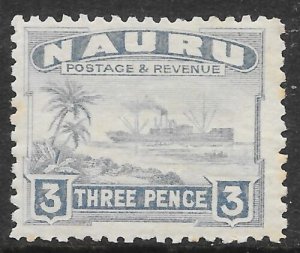 NAURU SG31A 1924 3d PALE BLUE MTD MINT 