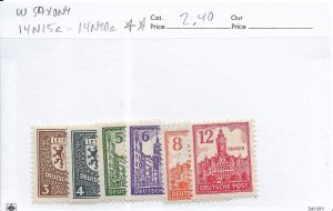 Germany: West Saxony SC # 14N15a - 14N20a MH (57343)