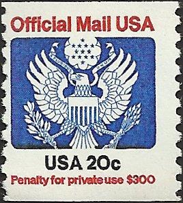 # O138A MINT NEVER HINGED EAGLE HOLDING ARROWS AND BRANCH