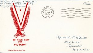 1945 US World War II Patriotic Cover Do Your Part For Victory.