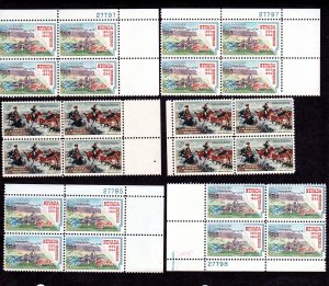 Plate blocks & blocks of 4, MNH, lot of 6. Face = $ 1.20 Lot 220339 -19