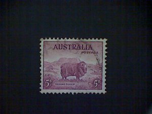 Australia, Scott #172a, used (o), 1938, Merino Sheep, 5d, pale rose violet