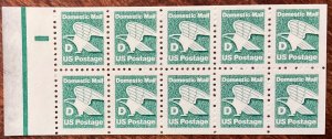 US #2113a MNH Bklt Pane of 10 w/Tab Folded Eagle (.22) SCV $6.75 L42