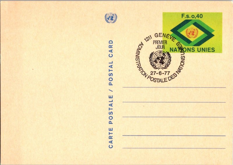 United Nations Geneva, Worldwide Government Postal Card