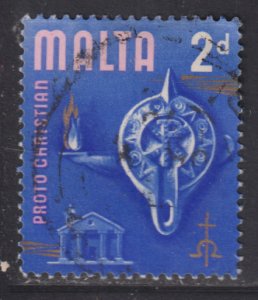 Malta 315 Proto-Christian Lamp, Roman Temple, Chrismon 1965