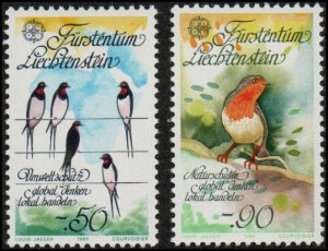 Liechtenstein 1986 MNH Stamps Scott 829-830 Europa CEPT Birds Nature Protection