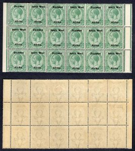 SWA SG16 1/2d  opt Zuid west (11 mm) Block of 18 U/M Cat 117++ pounds