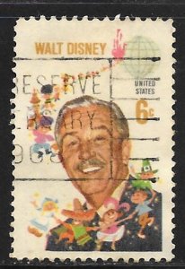 USA 1355: 6c Walt Disney (1901-1966) and Children of the World, used, VF
