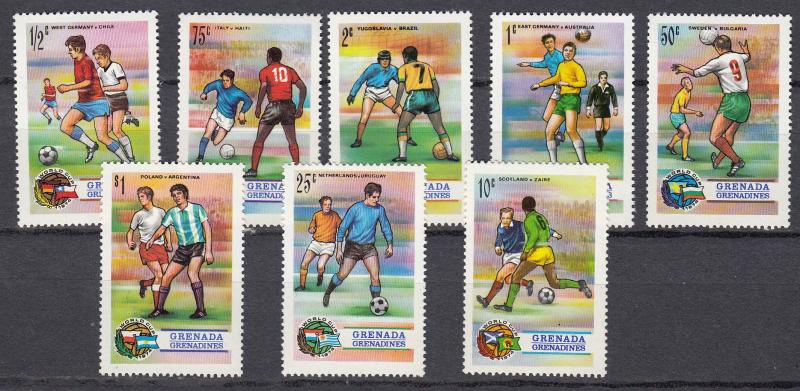 Grenada - Grenadines - 1974 World Cup Soccer  Sc# 15/22 - MNH (987)