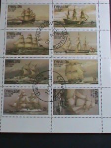 EYNHALLOW-SCOTLAND-1977 WORLD LARGE YACHTS CTO MINI SHEET-VERY FINE