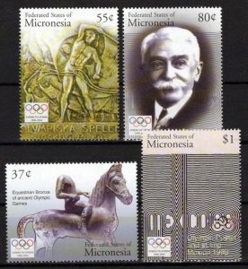 Micronesia 603-606 MNH Olympics Sculptures Horses Sports ZAYIX 0224S0162M