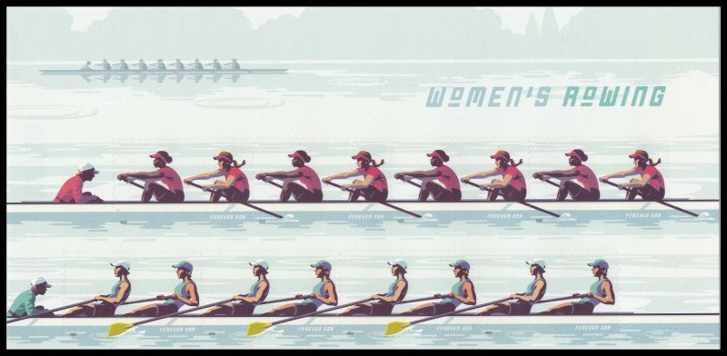 US 5694-5697 5697b Women's Rowing F header block 8 MNH 2022