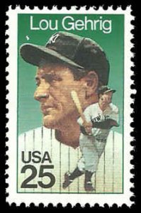 PCBstamps US #2417 25c Lou Gehrig, MNH, (2)