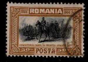 Romania Scott 183 Used stamp from 1901 King Carol set