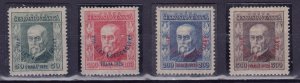 Czechoslovakia, 1926, Masaryk SoKol Overprint, Mi#212-15, MLH.++