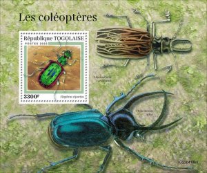 Togo - 2022 Ground Beetle on Stamps - Stamp Souvenir Sheet - TG220418b1