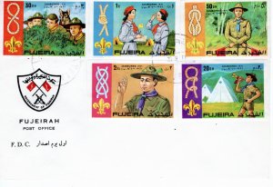 Fujeira 1971 Mi 679-83 FDC 3 IMPERFORATE