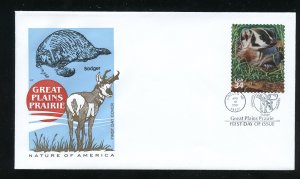 US 3506g Great Plains Praire single from pane UA Farnam cachet FDC 