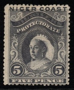 NIGER COAST SG49b 1894 5d LILAC p13½-14 MTD MINT