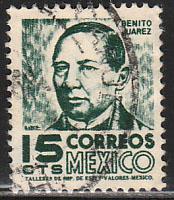 MEXICO 877(a), 15cents REDRAWN 1950 Definitive 2nd Printing wmk 300 USED. (140)