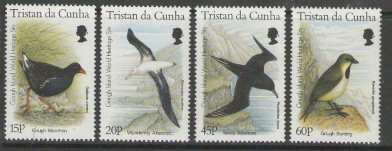 TRISTAN DA CUNHA SG602/5 1996 GOUGH ISLAND AS WORLD HERITAGE MNH