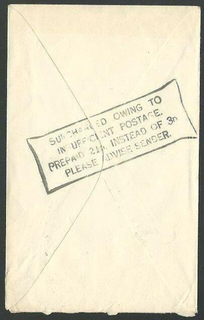 GB TO SWEDEN 1946 postage due cover - large explanatory handstamp..........27457