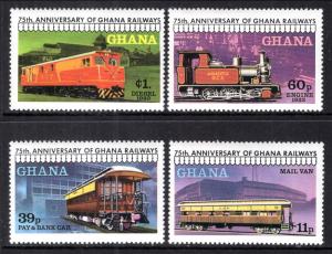 Ghana 678-681 Trains MNH VF