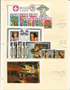 Niue Collection 1977-1983 Mint NH Sets & Sheets on 7 Stock Sheets