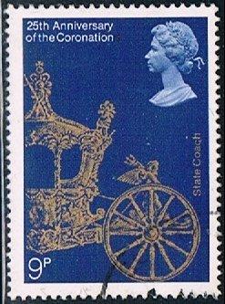 United Kingdom 835, 9p Coronation Anniversary, used singl...