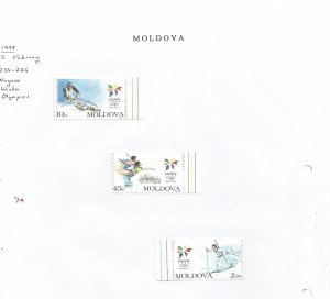 MOLDOVA - 1998 - Nagano Winter Olympics - Perf 3v Set - M L H